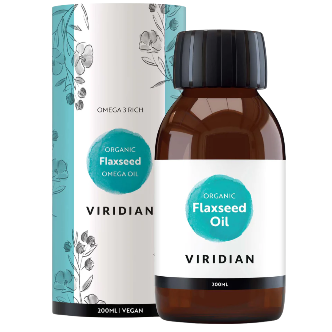 Viridian Flaxseed Omega Oil Organic 200ml supplement product image